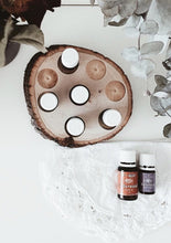 Load image into Gallery viewer, Walnut Essential Oil Wood Slice Organizer