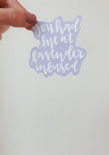 Load image into Gallery viewer, Lavender Vinyl Sticker Series (set of 5)