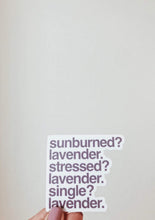 Load image into Gallery viewer, Lavender Vinyl Sticker Series (set of 5)