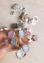 Load image into Gallery viewer, Natural Crystal Quartz Diffusing Rings