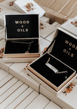 Load image into Gallery viewer, Diffuser Necklaces: Black Lava Stone and White Druzy Quartz