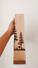 Load image into Gallery viewer, Forest Tree Laser Engraved Triangle Shelf