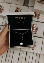 Load image into Gallery viewer, Diffuser Necklaces: Black Lava Stone and White Druzy Quartz