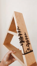 Load image into Gallery viewer, Forest Tree Laser Engraved Triangle Shelf
